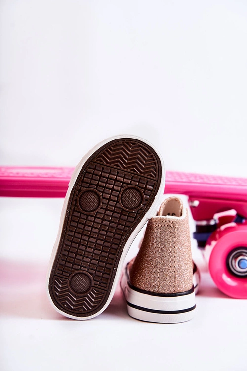 Dziecięce Trampki Wysokie Różowe Złoto Catrina