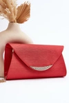 Wizytowa Torebka Kopertówka Na Łańcuszku Zarani Czerwona