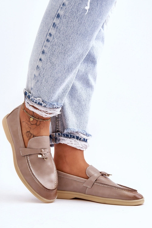 Klasyczne Mokasyny Damskie Szare Cortez