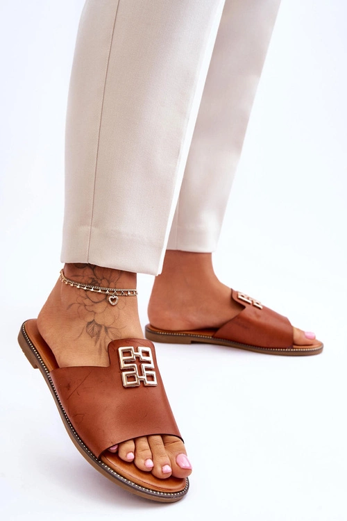 Damskie Wygodne Modne Klapki Z Ozdobą Camel Ayanna