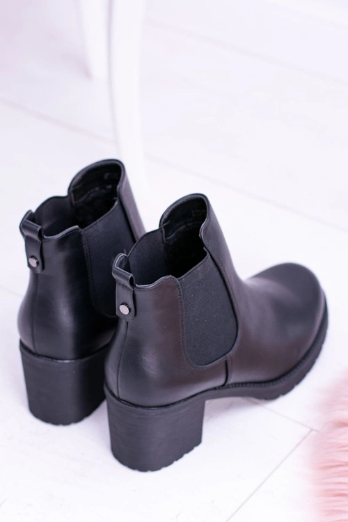 Sergio Leone Czarne Botki Na Słupku Tulso