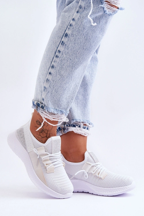 Wsuwane Damskie Buty Sportowe Białe Hold Me!