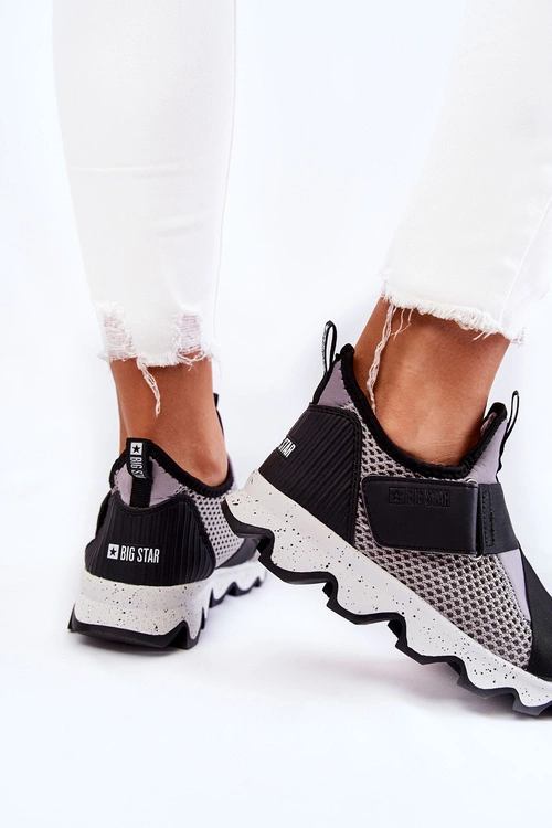 Damskie Sneakersy Big Star KK274546 Szaro-Czarne