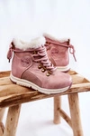 Dziecięce Ocieplane Botki Na Suwak Big Star KK374177 Różowe