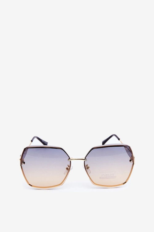 Okulary Przeciwsłoneczne Damskie Z Cieniowanymi Szkiełkami UV400 Złote