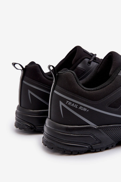 Męskie Buty Sportowe Trekkingowe Czarne Menesio