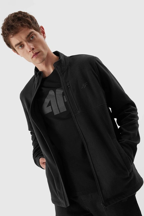 Polar 4F Męski Ze Stójką Regular 4FAW23TFLEM122-21S Czarny