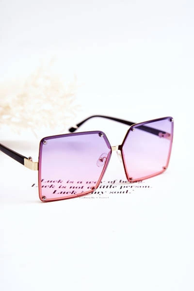 Damskie Okulary Przeciwsłoneczne Ombre V180004 Fioletowo-Różowe