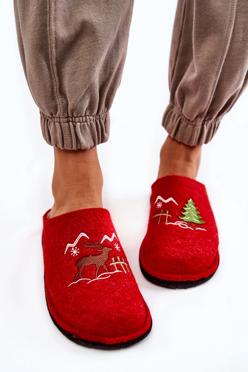 Domowe Papcie Big Star KK276017 Czerwono-Beżowe