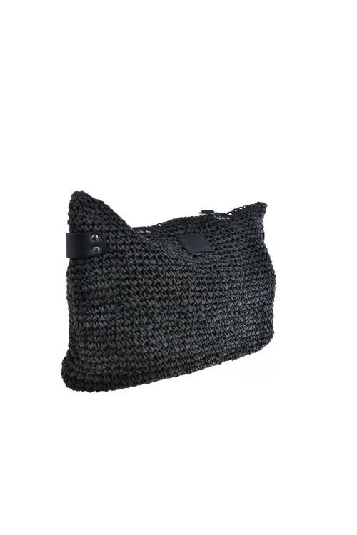 Duża Torba Z Plecionki Big Star NN574108 Czarna