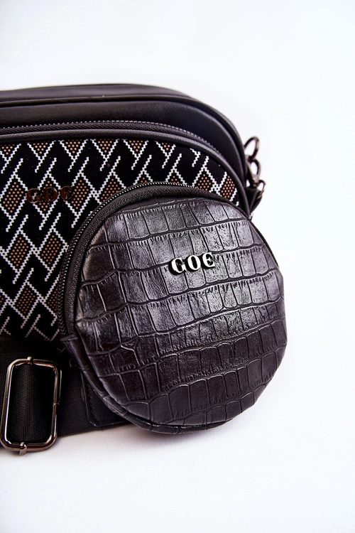 Damska Torebka Listonoszka 3w1 GOE ZNJ031 Czarna