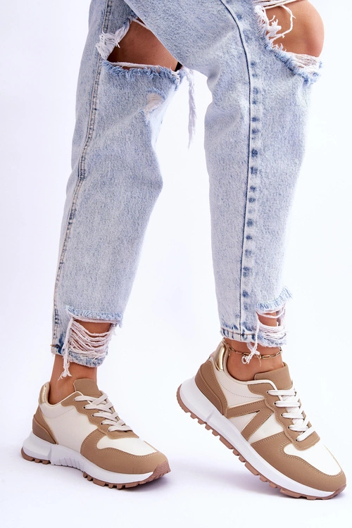 Damskie Niskie Buty Sportowe Beżowe Elliot