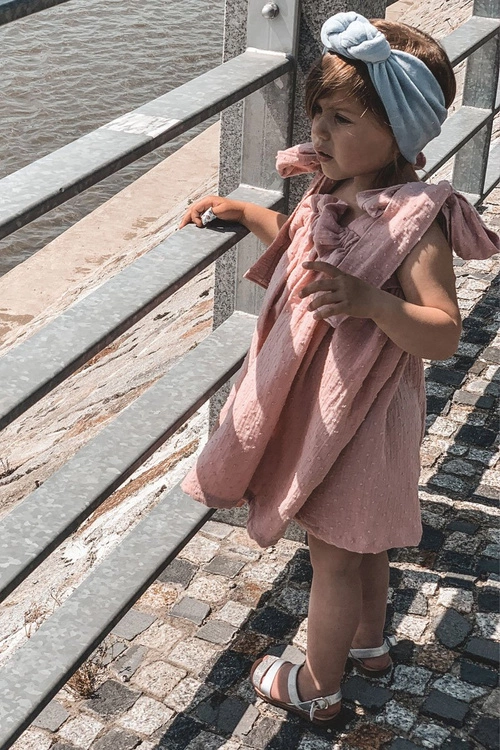 Dziecięce Błyszczące Sandały Srebrne Natalie