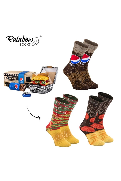Zestaw Skarpetki Food Truck Z Pepsi x Rainbow Socks 3 Pary