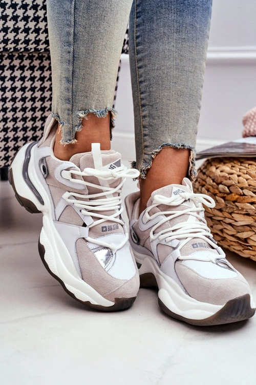 Damskie Sportowe Obuwie Big Star by Daniel Lopez Białe FF274A576