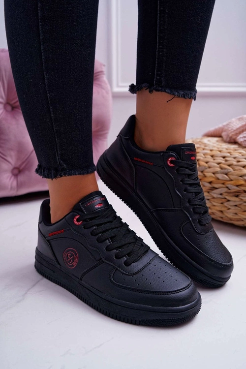 Trampki Damskie Cross Jeans Czarne EE2R4144C