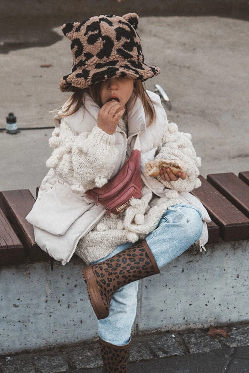 Dziecięce Kalosze W Panterkę Brązowe Nanny