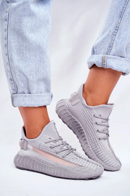 Damskie Sportowe Buty Lekkie Przewiewne Szare Lumiere