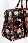 Duża Torba Podróżna NOBO M3150-CM20 Kwiaty Czarna