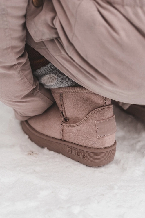 Dziecięce Śniegowce Ocieplane Na Suwak Różowe Big Star MM374101