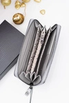 Stylowy Damski Srebrno Szary Portfel Nobo
