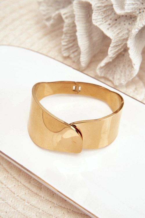 Gładka Bransoleta Ze Stali Nierdzewnej Złota