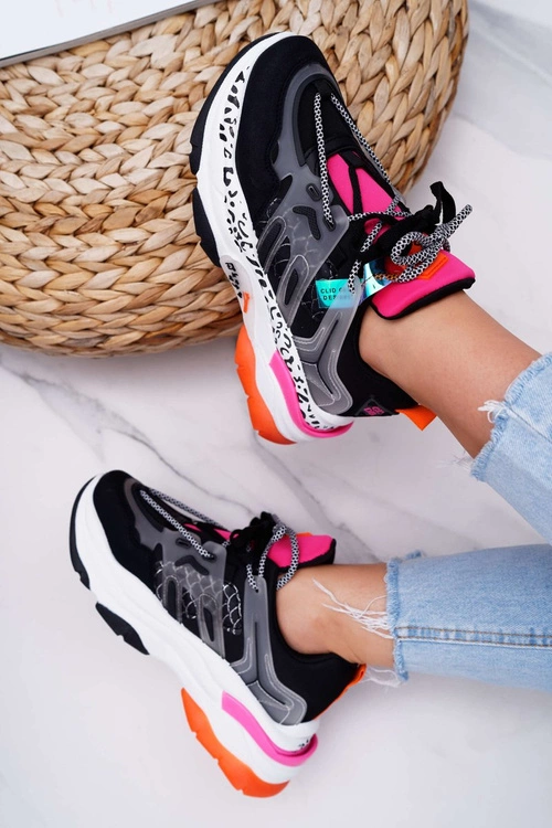 Sportowe Damskie Buty Czarne Focus