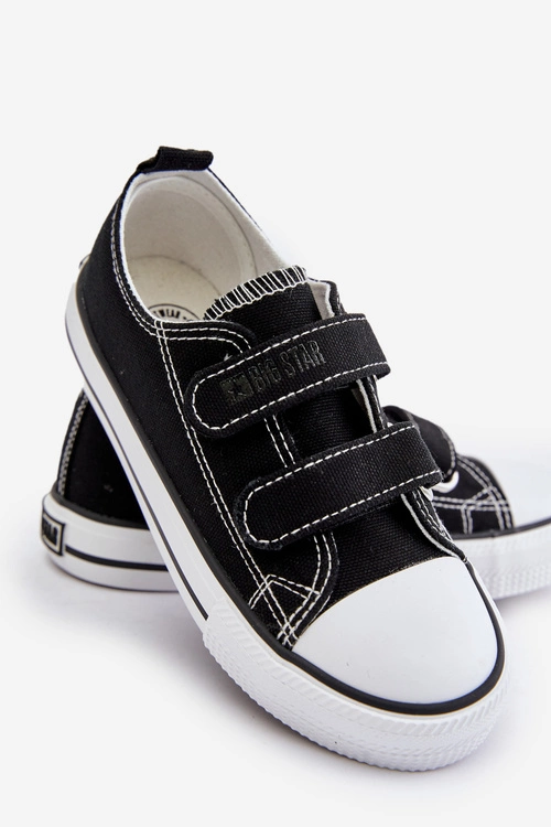 Trampki Dziecięce Na Rzepy Big Star OO374008 Czarne