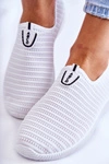 Damskie Buty Sportowe Slip-On Białe Charlien