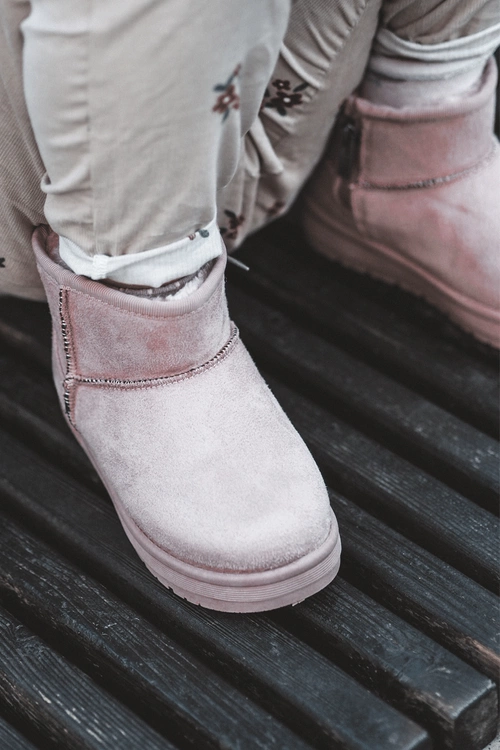 Dziecięce Śniegowce Ocieplane Na Suwak Różowe Big Star MM374101