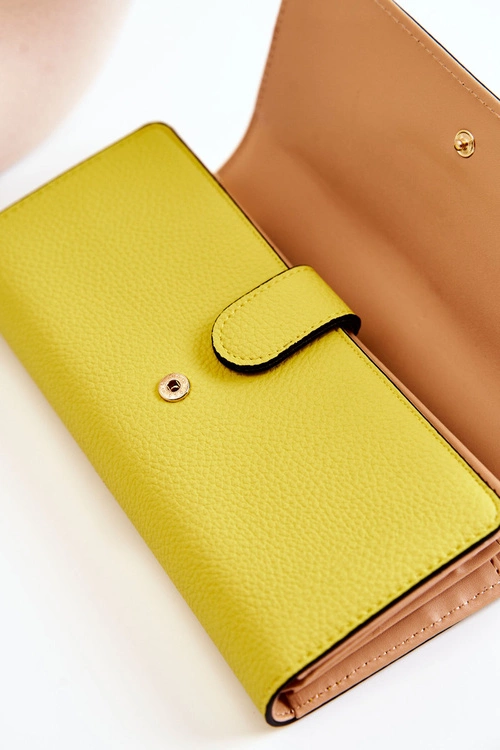 Damski Duży Portfel Skórzany NOBO M0123-C002 Żółty