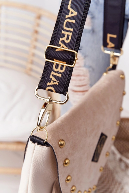 Torebka Listonoszka Z Frędzlami LAURA BIAGGI Beżowa