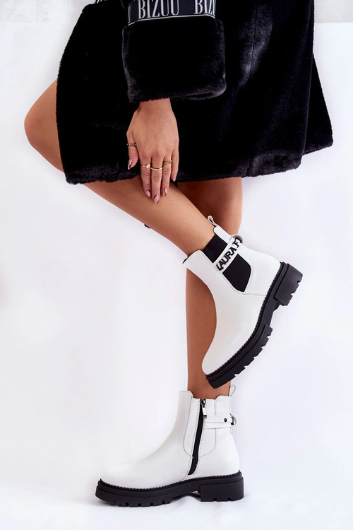 Damskie Botki La.Fi 250005W-PU Białe