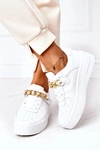 Sportowe Buty Sneakersy Z Łańcuchem Białe One Chance
