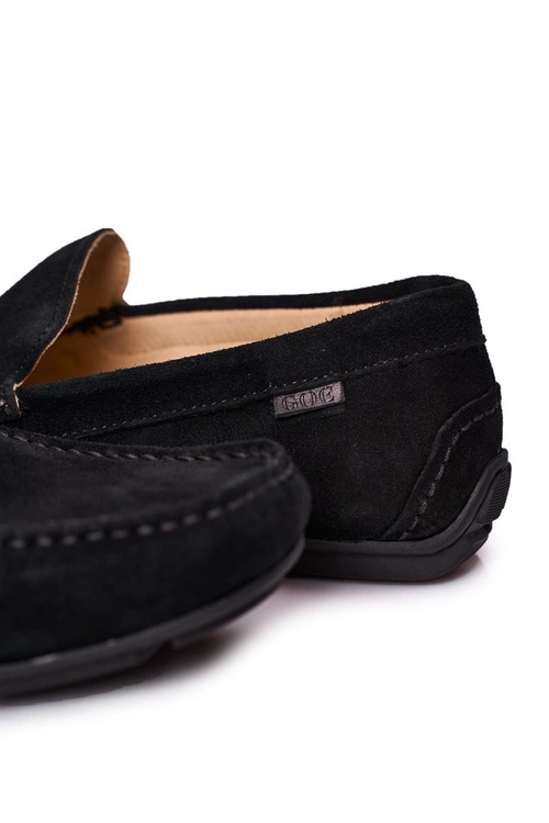 Zamszowe Casualowe Mokasyny GOE HH1N4080 Czarne