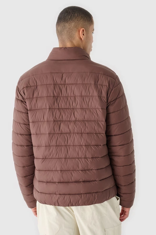 Kurtka Puchowa Męska Z Syntetycznym Wypełnieniem 4F 4FWAW24TDJAM483-80S Brązowa