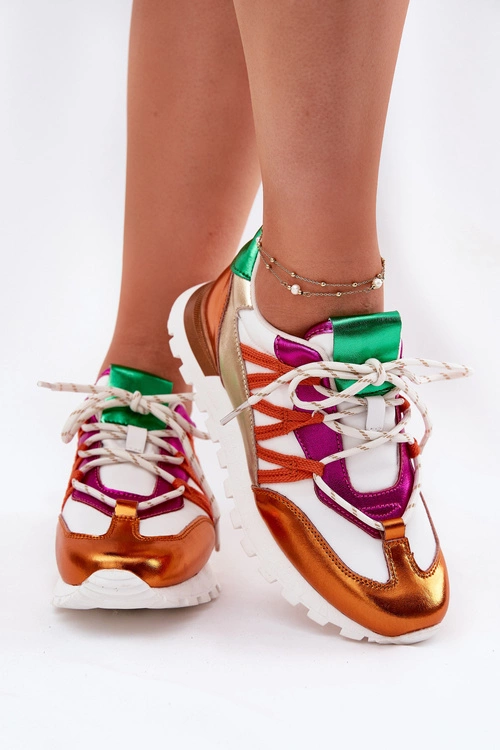 Skórzane Półbuty Sneakersy Damskie Artiker 56C1737 Multikolor