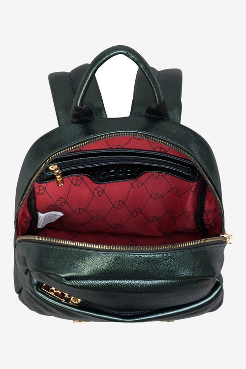 Damski Skórzany Plecak NOBO NBAG-R3083-C008 Ciemnozielony