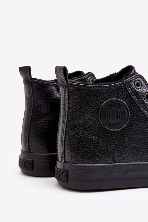 Ocieplane Męskie Trampki Na Suwak Czarne Big Star MM174012