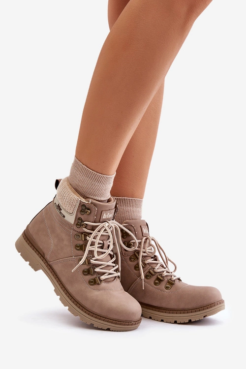 Ocieplane Trapery Damskie Lee Cooper LCJ-24-03-3042 Ciemnobeżowe