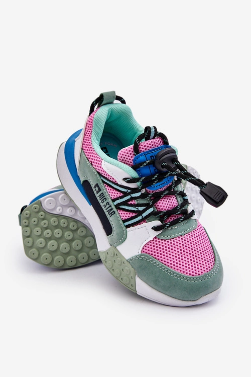 Dziecięce Buty Sportowe Memory Foam System Big Star LL374219 Różowo-Zielone