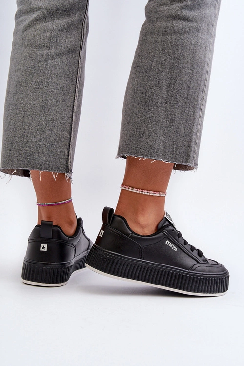 Sneakersy Damskie Na Platformie Big Star NN274255 Czarne
