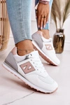 Damskie Sportowe Buty Sneakersy Biało-Różowe Last Minute