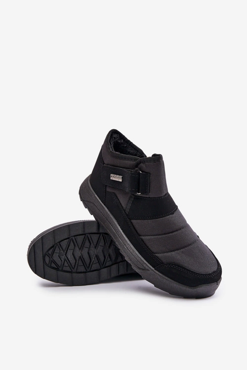 Ocieplane Męskie Buty Zimowe Śniegowce Progress PROGJ-22-153 Czarne