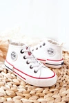 Dziecięce Wysokie Trampki BIG STAR II374004 Białe