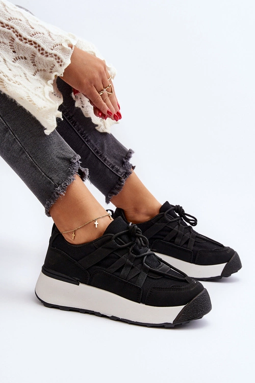Damskie Buty Sportowe Sneakersy Czarne Phyrena