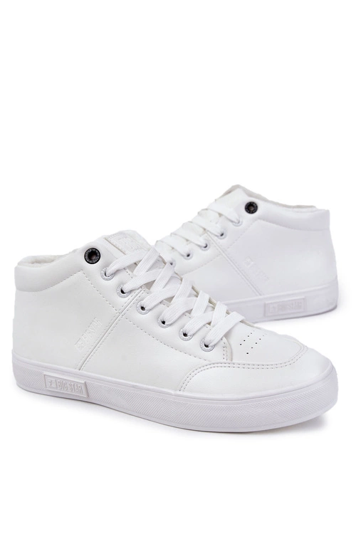 Męskie Klasyczne Skórzane Trampki Big Star KK174347 Białe