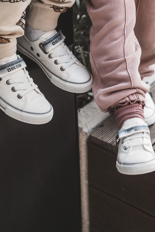 Dziecięce Niskie Trampki BIG STAR JJ374070 Białe