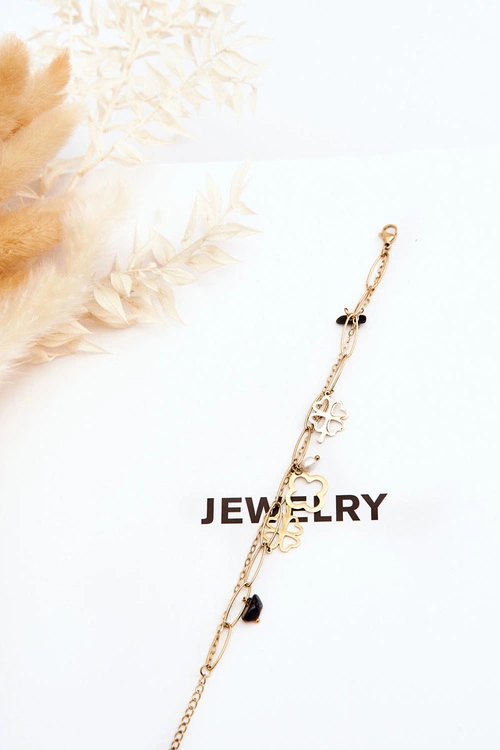 Podwójna Bransoletka Z Zawieszkami Złota