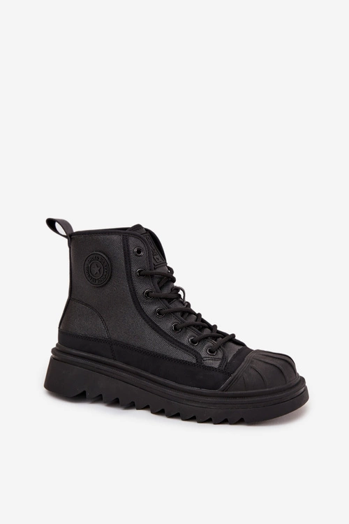 Wysokie Trampki Damskie Ocieplane Big Star OO274A355 Czarne